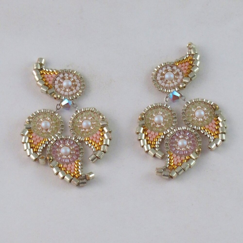 Unique pastel pale earrings